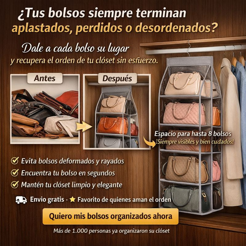 BAGSY® ORGANIZADOR DE BOLSOS 8 PUESTOS