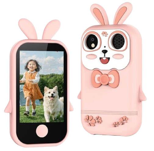 CELULAR PARA NIÑOS CON PANTALLA TÁCTIL HD, CÁMARA DOBLE Y REPRODUCTOR MP3