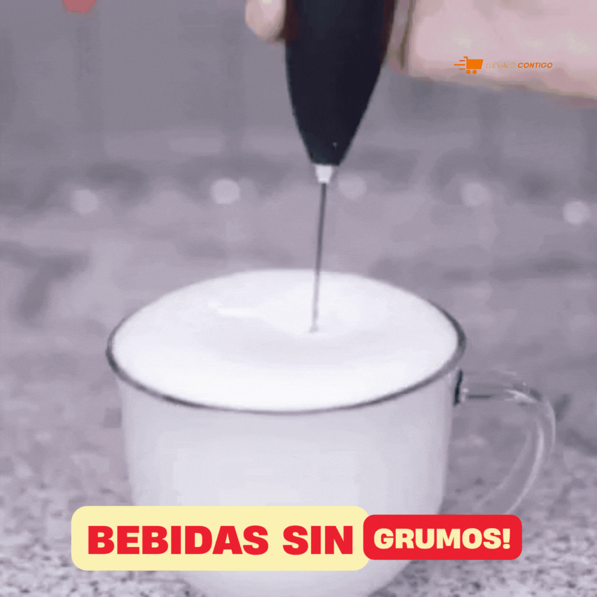 WHIPPRO® ESPUMADOR Y BATIDOR CON 3 CABEZALES INOXIDABLES