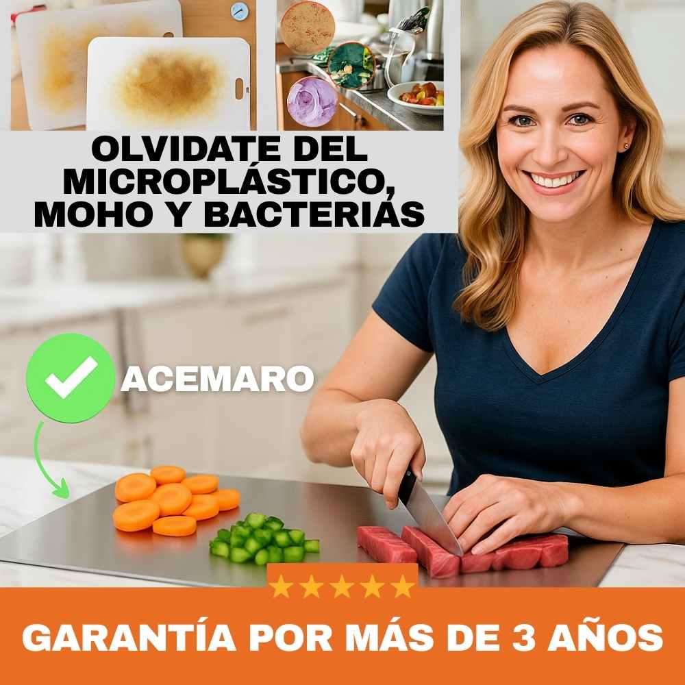 ACEMARO® TABLA MULTIUSOS PARA PICAR EN ACERO INOXIDABLE