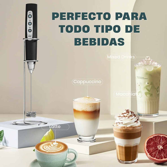 WHIPPRO® ESPUMADOR Y BATIDOR CON 3 CABEZALES INOXIDABLES