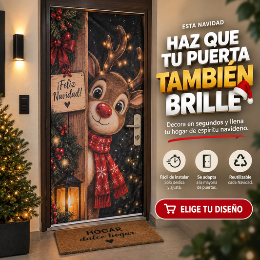 FUNDA NAVIDEÑA PARA PUERTA
