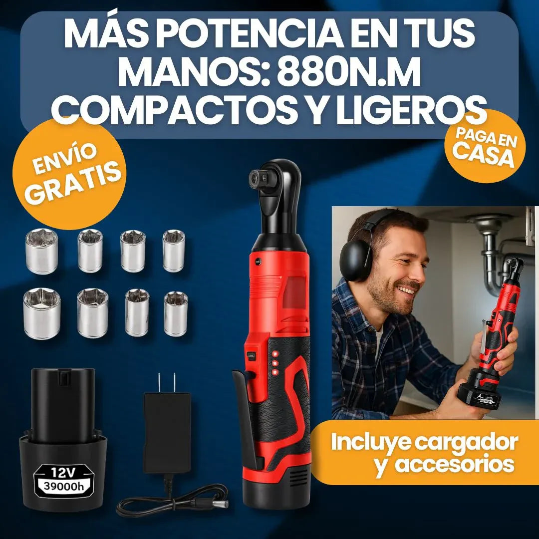 LLAVE TRINQUETE UNIVERSAL ELÉCTRICA RECARGABLE