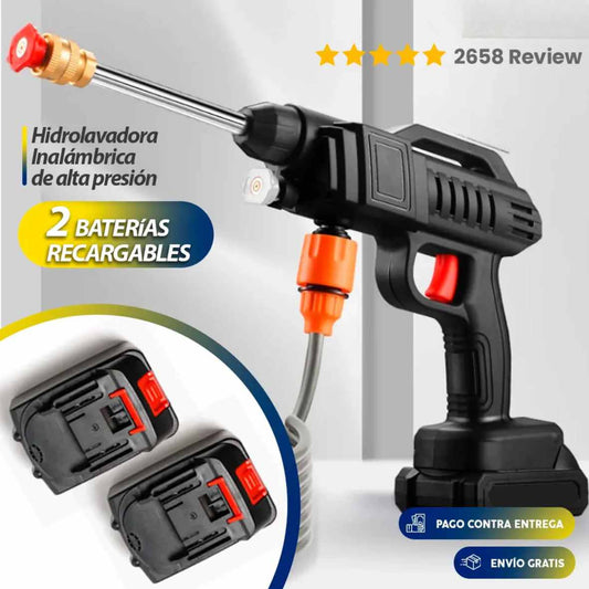 HIDROLAVADORA INALÁMBRICA DE ALTA PRESIÓN + 2 BATERIAS RECARGABLES